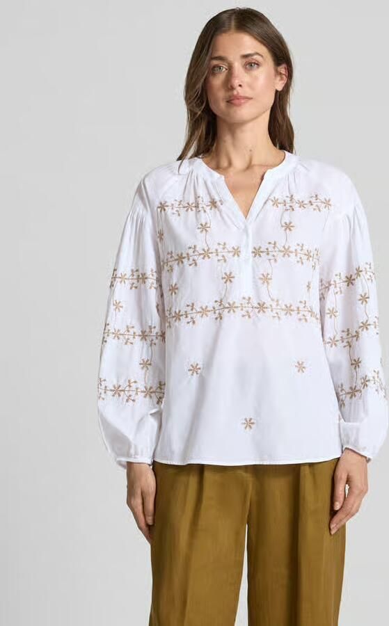 MORE & MORE Blouse met tuniekkraag en korte knoopsluiting - Foto 2