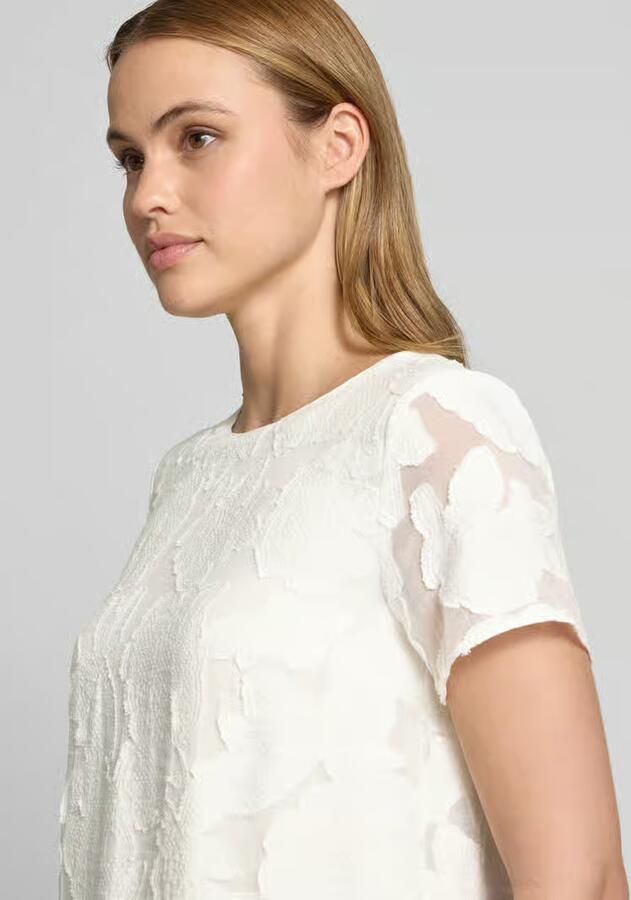 MORE & MORE Blouseshirt van viscosemix met structuurpatroon