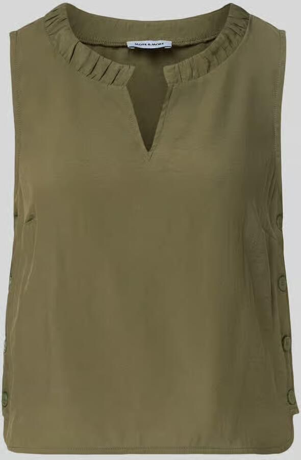 MORE & MORE Blousetop van modalmix met knoopsluiting aan de zijkanten