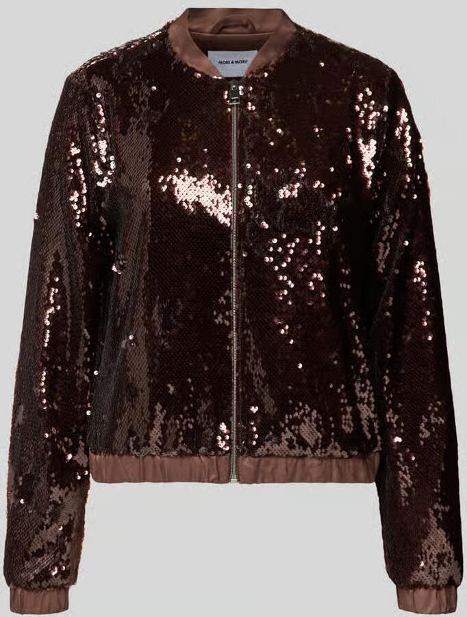 MORE & MORE Blouson met pailletten en ritssluiting