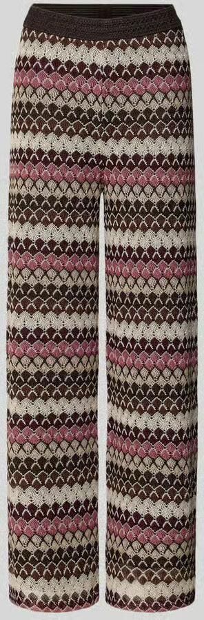 MORE & MORE Broek in all-over look met elastische band