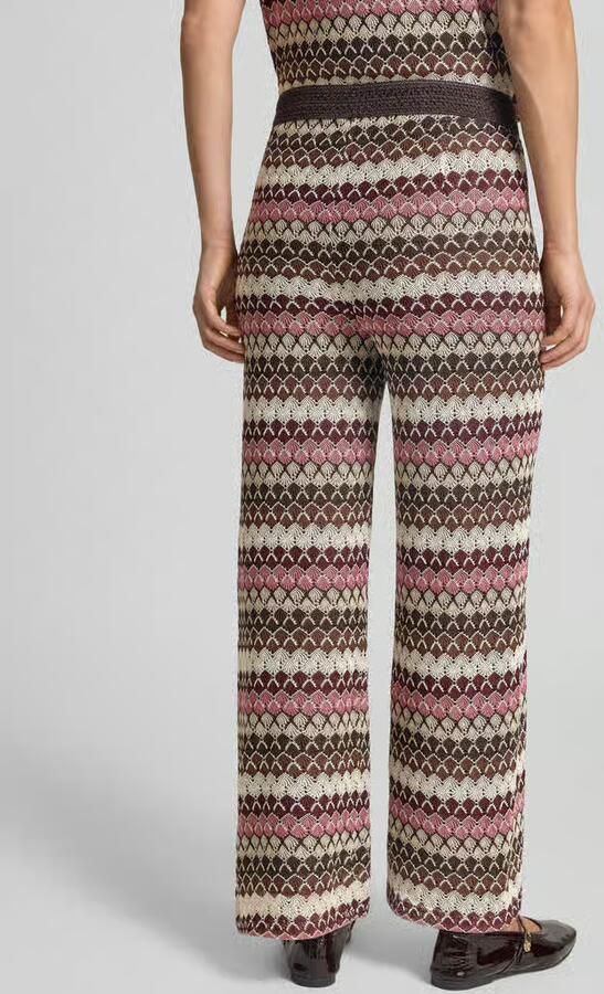 MORE & MORE Broek in all-over look met elastische band - Foto 2