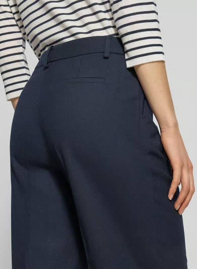 MORE & MORE Broek met persplooien en paspelzakken aan de achterkant - Foto 2