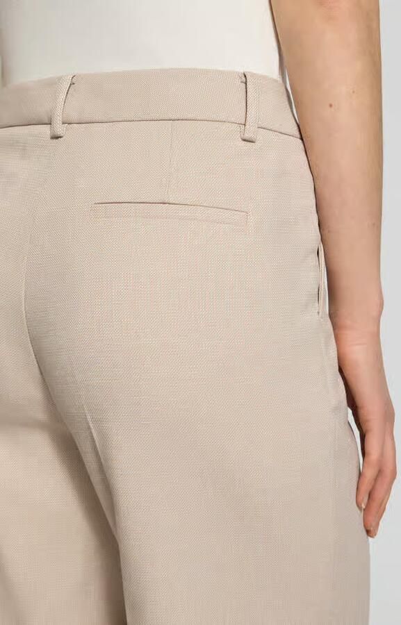 MORE & MORE Broek met persplooien en paspelzakken aan de achterkant