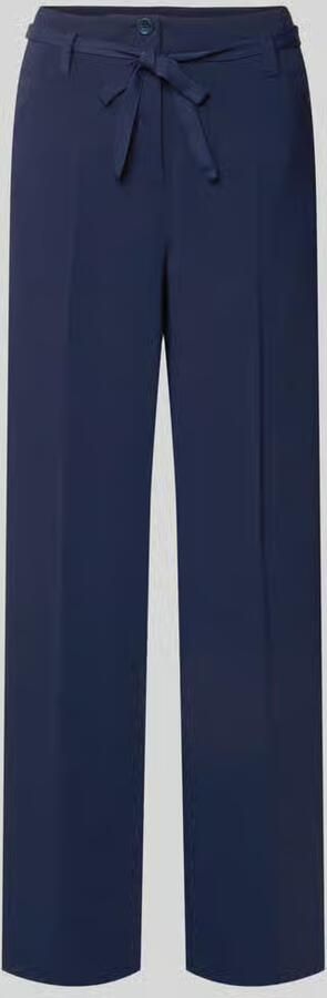 MORE & MORE Broek met strikceintuur en vouwplooien - Foto 4
