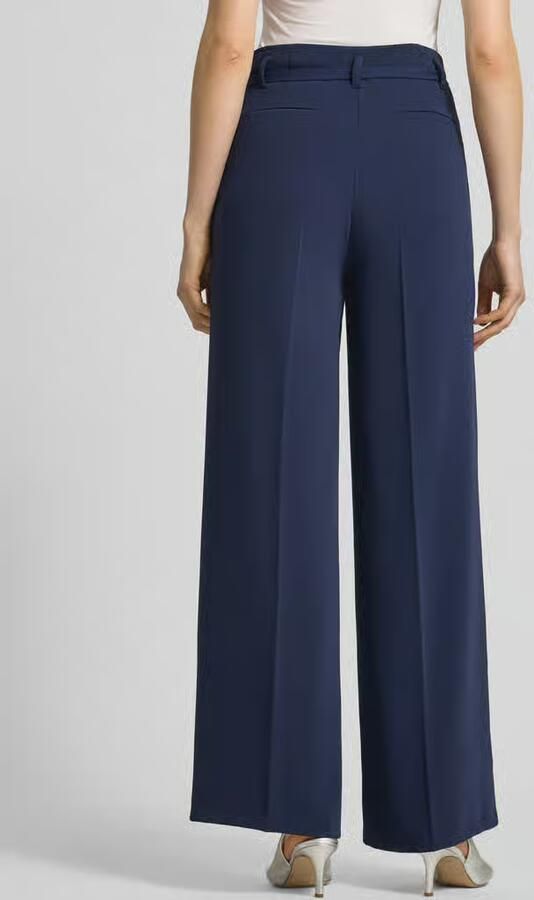 MORE & MORE Broek met strikceintuur en vouwplooien - Foto 2