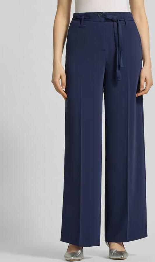 MORE & MORE Broek met strikceintuur en vouwplooien - Foto 3