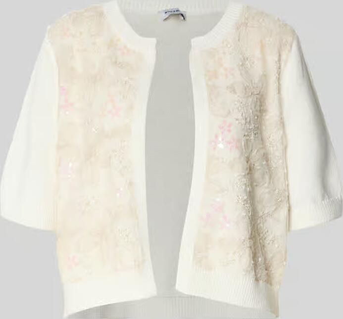 MORE & MORE cardigan met florale print en met siersteentjes - Foto 4
