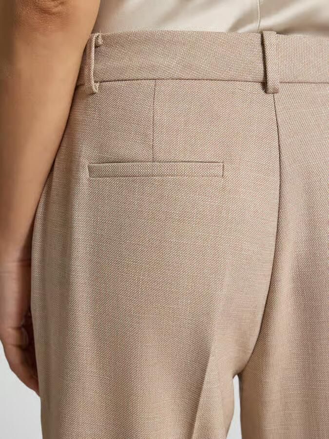 MORE & MORE Fijn gestructureerde broek met persplooien