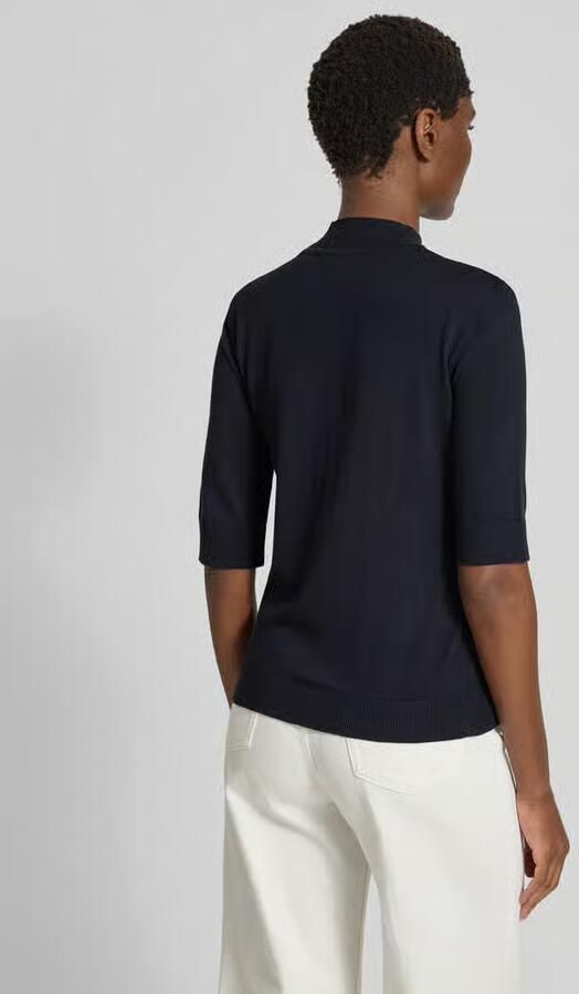 MORE & MORE Gebreid shirt met opstaande kraag