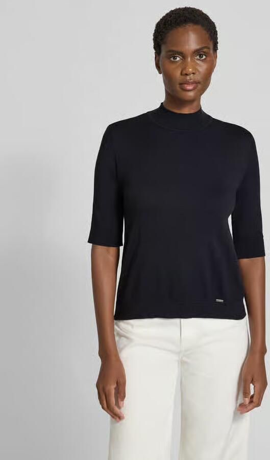 MORE & MORE Gebreid shirt met opstaande kraag - Foto 2
