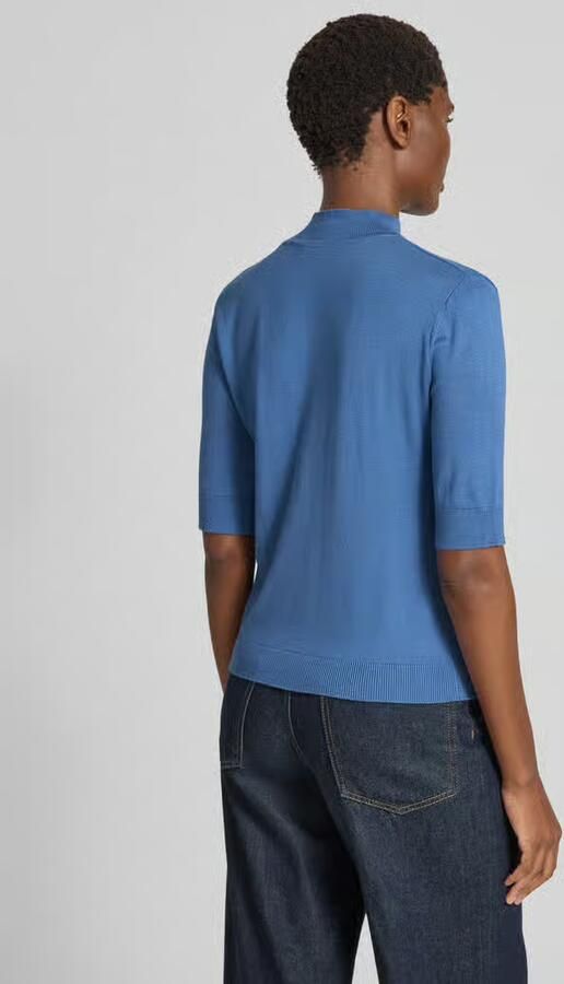 MORE & MORE Gebreid shirt met opstaande kraag