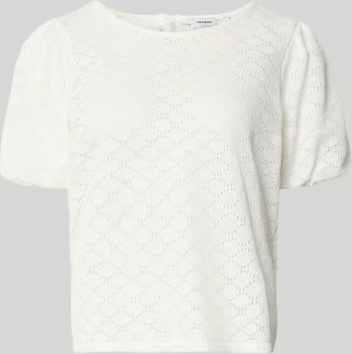 MORE & MORE Gebreid shirt met pofmouwen