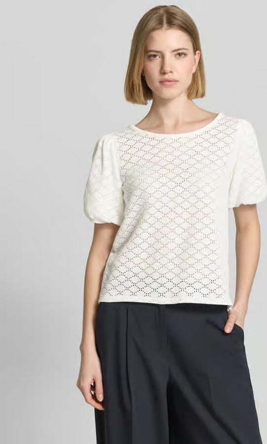 MORE & MORE Gebreid shirt met pofmouwen - Foto 3