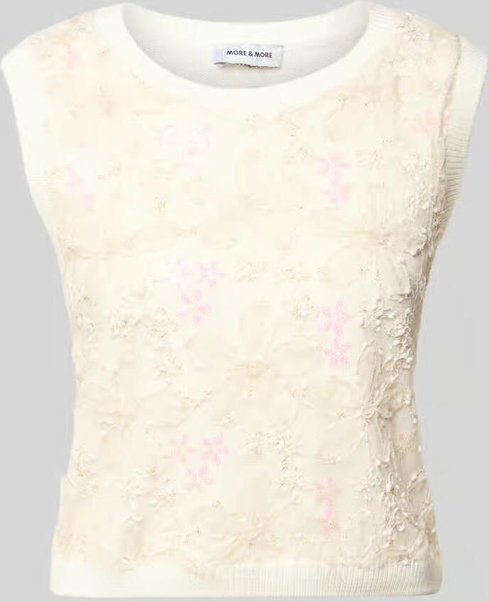 MORE & MORE gebreid shirt met ronde hals