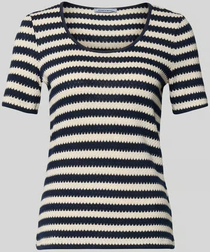 MORE & MORE gebreid shirt met ronde hals