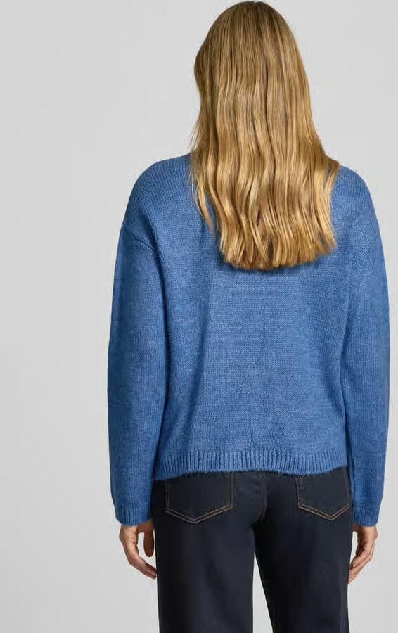 MORE & MORE Gebreide pullover met bloemenstitching