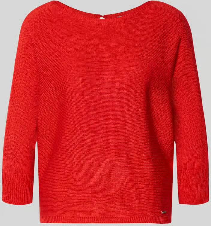 MORE & MORE Gebreide pullover met boothals en labeldetail - Foto 2