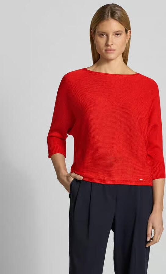 MORE & MORE Gebreide pullover met boothals en labeldetail - Foto 2