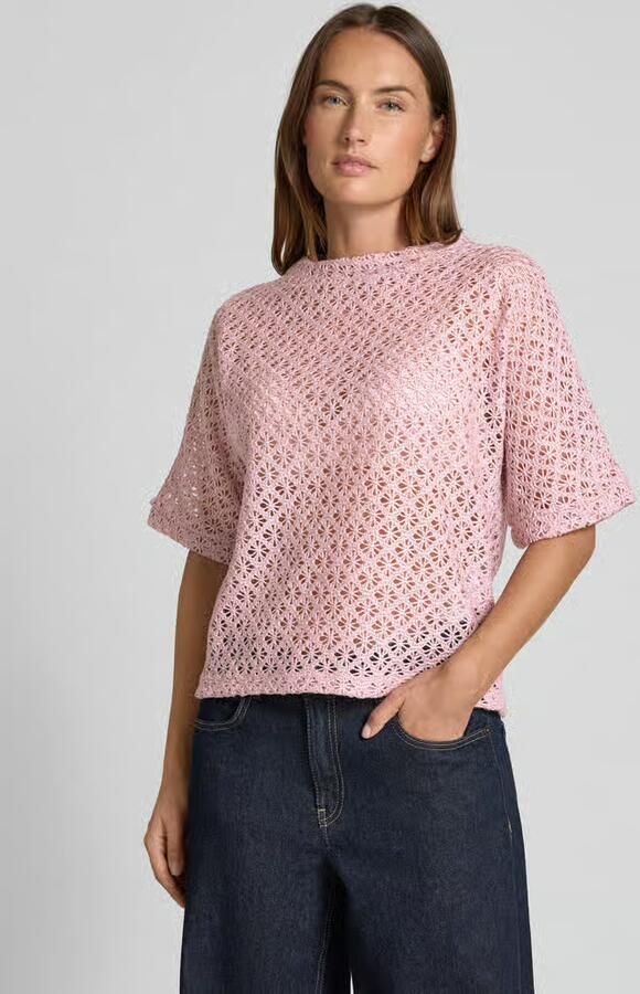 MORE & MORE Gebreide pullover met broderie anglaise - Foto 2