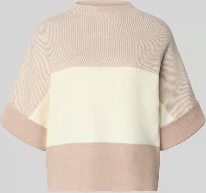 MORE & MORE Gebreide pullover met opstaande kraag