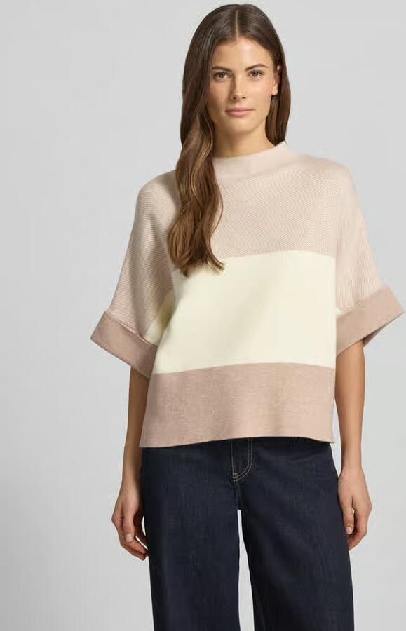 MORE & MORE Gebreide pullover met opstaande kraag - Foto 3