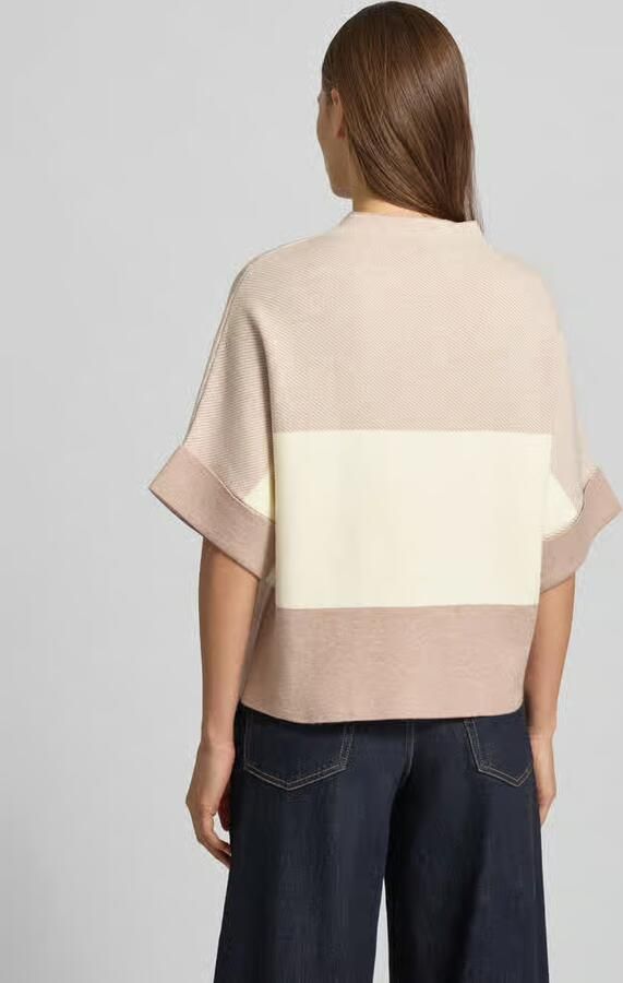 MORE & MORE Gebreide pullover met opstaande kraag