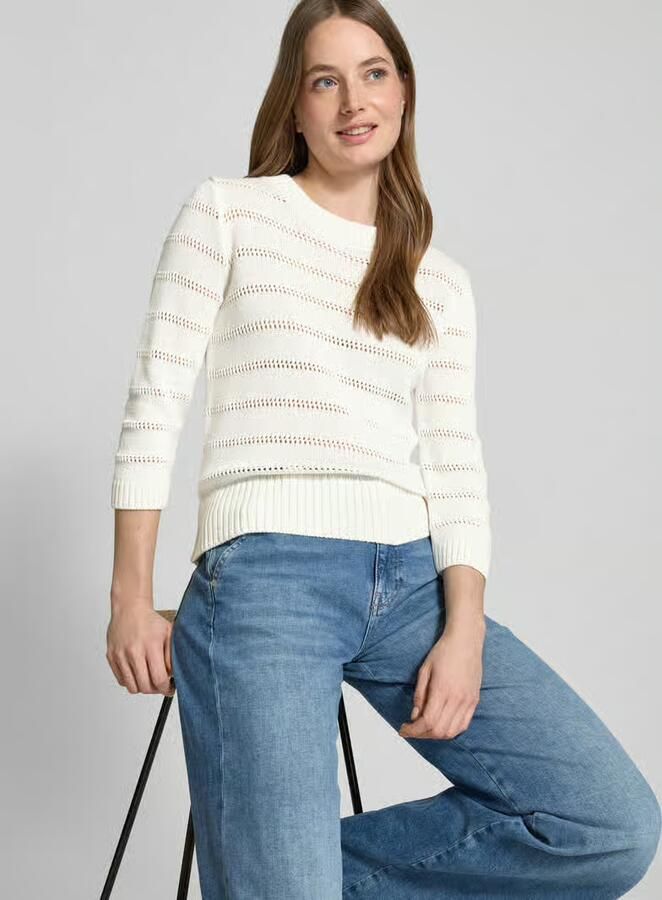 MORE & MORE Gebreide pullover met ronde hals