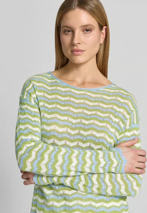 MORE & MORE gebreide pullover met ronde hals