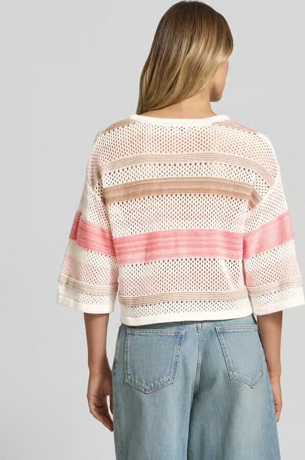 MORE & MORE Gebreide pullover met V-hals en 3 4-mouw - Foto 2