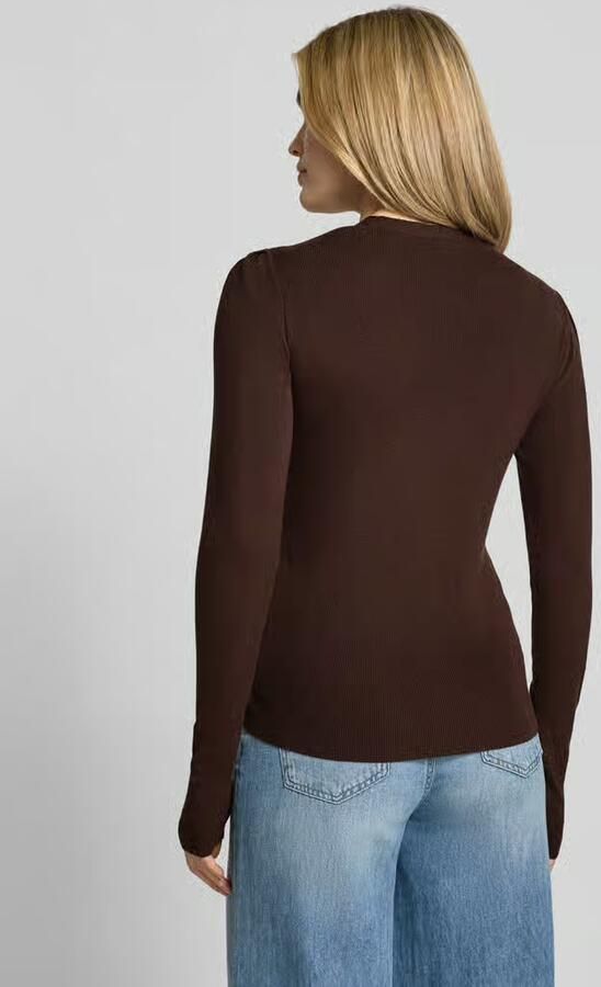 MORE & MORE Gebreide pullover van mix van viscose en elastaan in wikkellook - Foto 2