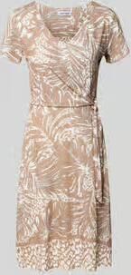 MORE & MORE Knelange jurk in wikkellook