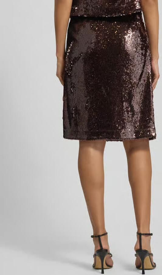MORE & MORE Knielange rok met pailletten