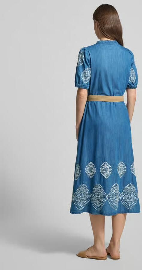 MORE & MORE midi-jurk in denimlook met lyocell - Foto 3
