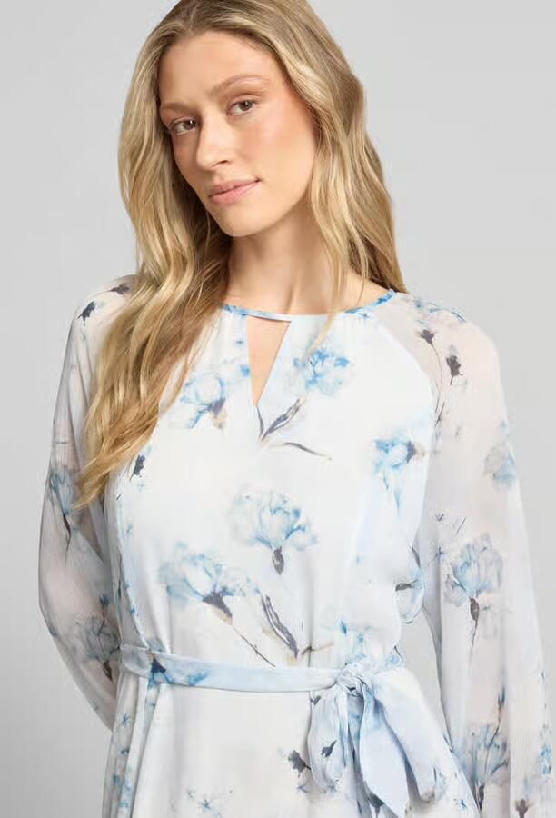 MORE & MORE midi-jurk met strikceintuur