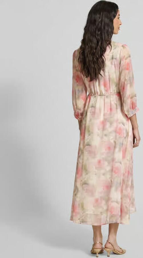 MORE & MORE Midi-jurk met tuniekkraag en korte knoopsluiting