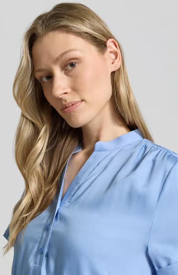 MORE & MORE midi-jurk van lyocell met V-hals