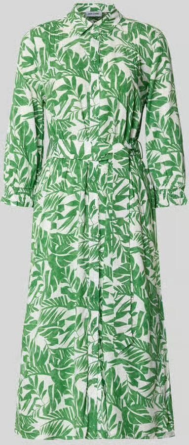MORE & MORE Midi-jurk van pure viscose met platte kraag - Foto 2