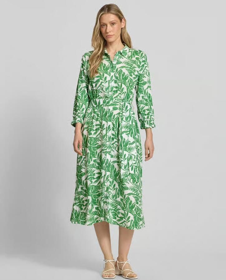 MORE & MORE Midi-jurk van pure viscose met platte kraag - Foto 2