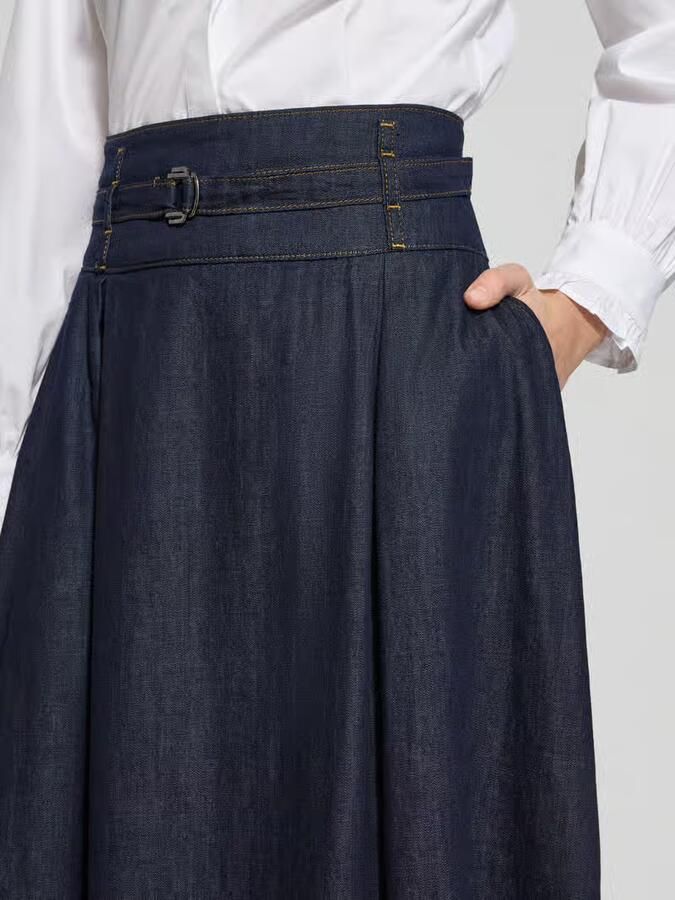 MORE & MORE Midi-rok in denimlook