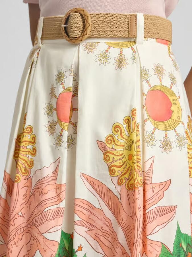 MORE & MORE Midirok in all-over look met riem