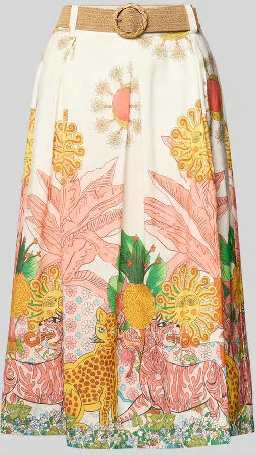 MORE & MORE Midirok in all-over look met riem - Foto 2