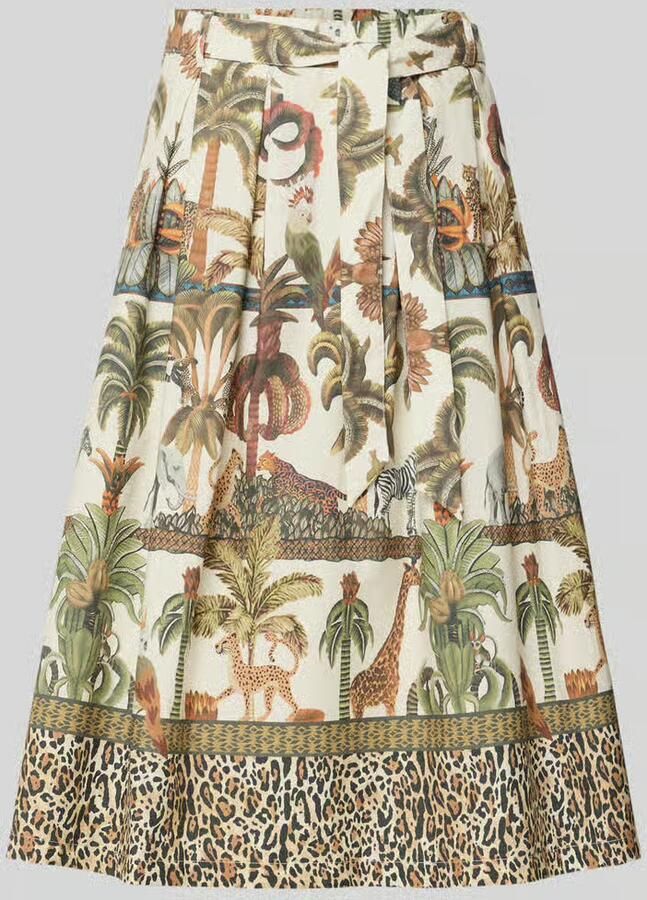 MORE & MORE Midirok in all-over look met strikceintuur - Foto 2