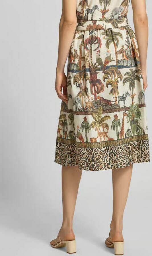 MORE & MORE Midirok in all-over look met strikceintuur - Foto 4