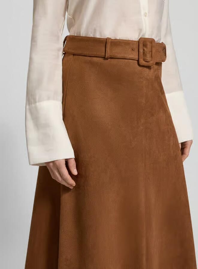 MORE & MORE Midirok in Leerlook met Riem