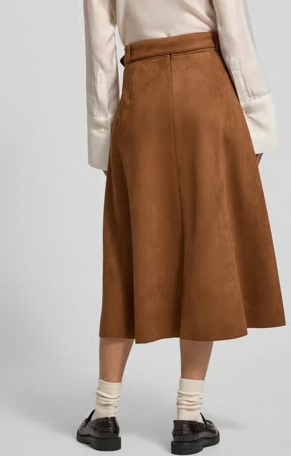 MORE & MORE Midirok in Leerlook met Riem - Foto 3