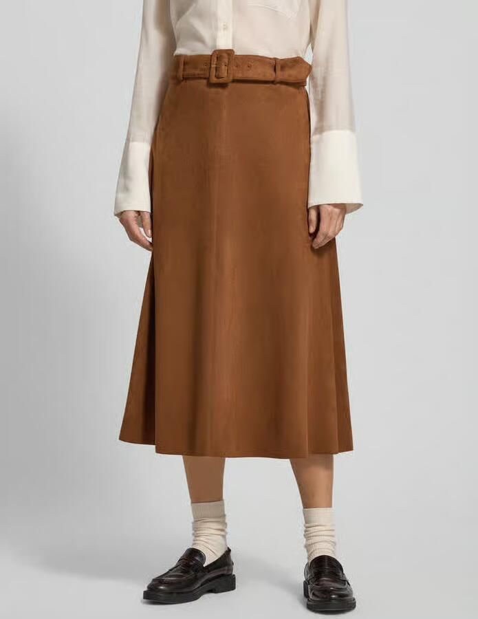 MORE & MORE Midirok in Leerlook met Riem - Foto 2