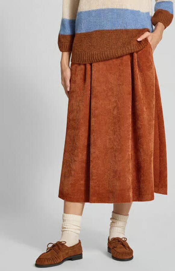 MORE & MORE Midirok in ribfluweel-look - Foto 3