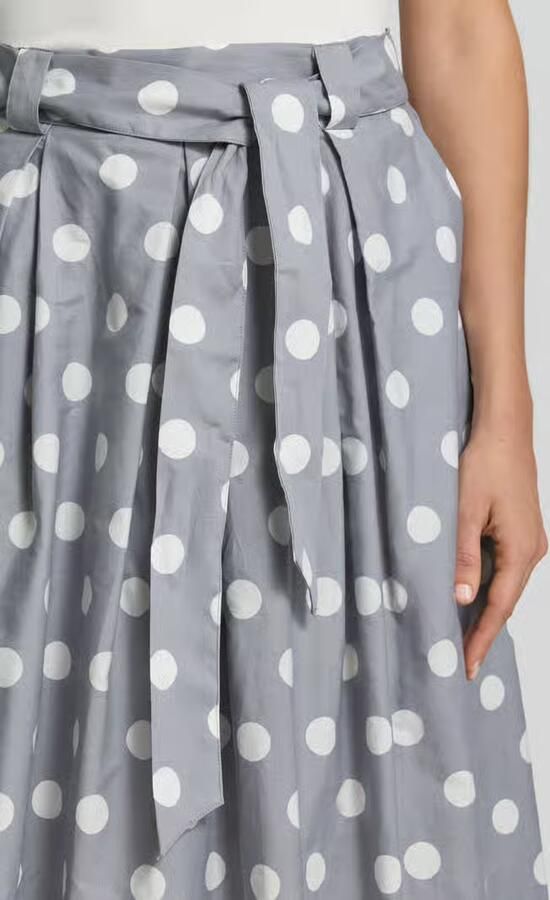 MORE & MORE Midirok van puur katoen met sierstrik