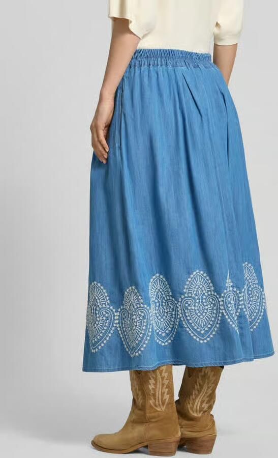 MORE & MORE Minirok in denimlook met stitchings